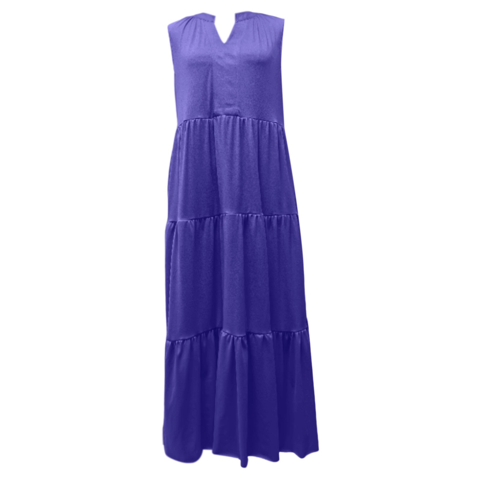 thumbnail image 5 of Vestido fluido con cuello en V y corte en A para mujer - Ligero, ideal para la playa o el brunch, poliéster y spandex, tallas S-XXXL, 5 of 7